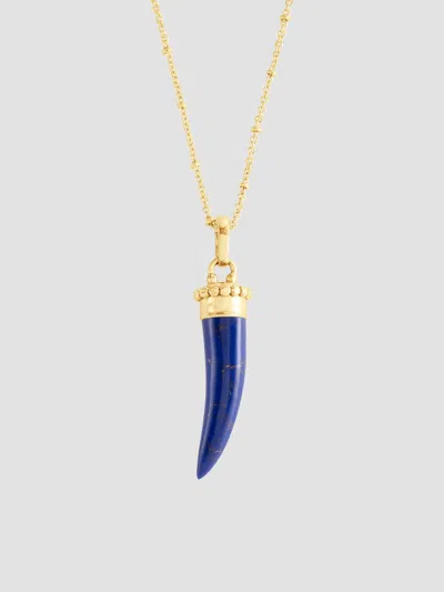 Anabel Aram Women's Forza 18k-gold-plated & Gemstone Horn Pendant In Blue