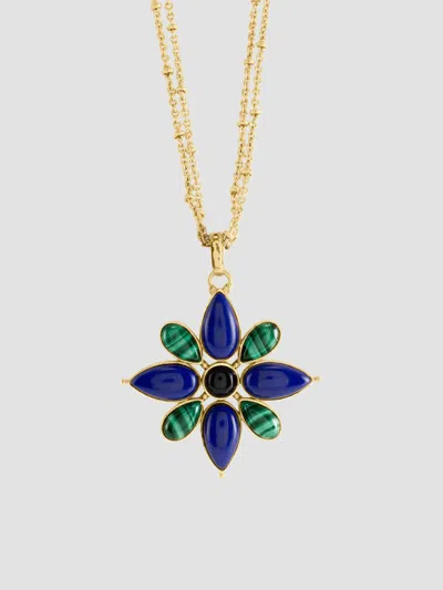 Anabel Aram Forza Fiore Statement Pendant In Metallic