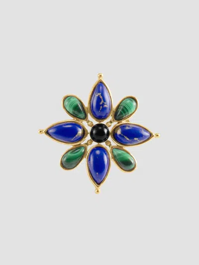 Anabel Aram Women's Forza 18k-gold-plated & Multi-gemstone Flower Ring