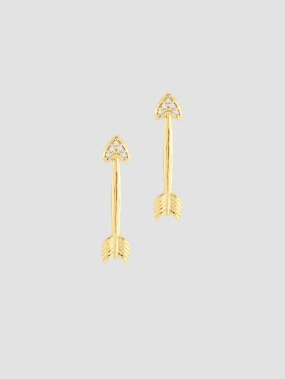 Anabel Aram Women's Heart 18k-gold-plated & Cubic Zirconia Arrow Stud Earrings