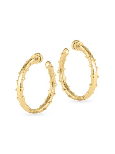 Anabel Aram Women's Milos 18k-gold-plated Medium Studded Hoop Earrings