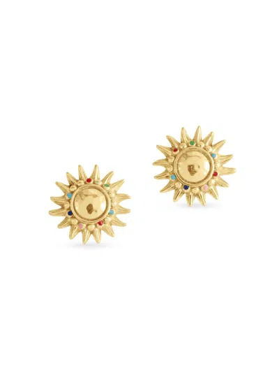 Anabel Aram Women's Milos Soleil 18k-gold-plated & Enamel Stud Earrings