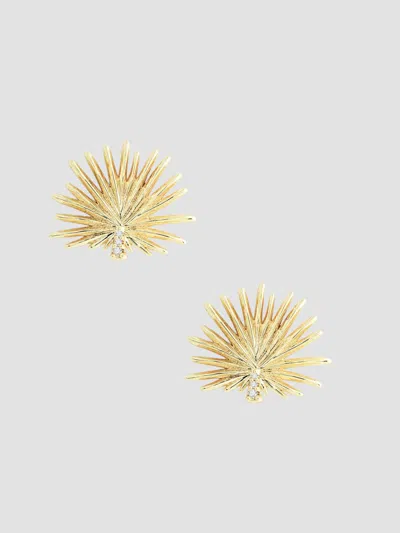 Anabel Aram Women's Palm 18k-gold-plated & Cubic Zirconia Stud Earrings