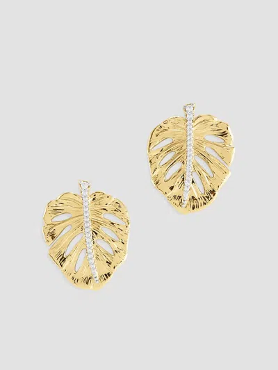 Anabel Aram Women's Palm 18k-gold-plated & Cubic Zirconia Stud Earrings