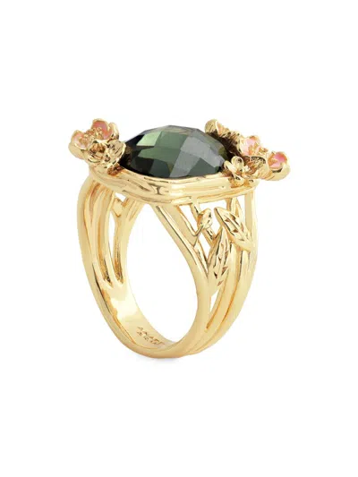 Anabel Aram Women's Wildflowers 18k Gold-plated, Glass, Enamel & Crystal Ring