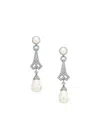 Anabela Chan 14k Gold Lattice Diamond Earrings In Silver
