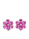 Anabela Chan 14k Gold Marguerite Daisy Multi-stone Earrings In Pink