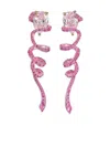 Anabela Chan 14k Rose Gold And 18k Gold Vermeil Ribbon Twirl Sapphire Earrings In Pink
