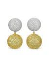 Anabela Chan 14k White Gold & Rhodium Vermeil Diamond Canary Bauble Earrings In Gold