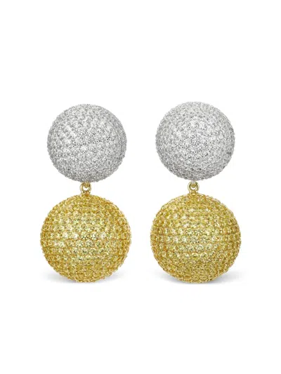 Anabela Chan 14k White Gold & Rhodium Vermeil Diamond Canary Bauble Earrings