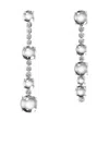 Anabela Chan 14k White Gold And Rhodium Vermeil Dusk & Dawn Morse Code Sapphire Earrings In Silver