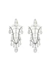 Anabela Chan 14k White Gold And Rhodium Vermeil Supernova Sapphire Earrings In Silver