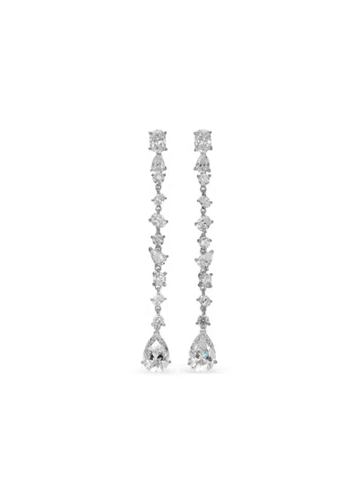 Anabela Chan 14k White Gold Celestial Dust Diamond Earrings In Silver