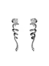 Anabela Chan 14k White Gold Diamond Black Rhodium Twirl Earrings In Metallic
