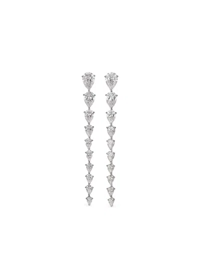 Anabela Chan 14k White Gold Diamond Nova Earrings In Silver