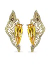 Anabela Chan 14k Yellow Gold And 18k Gold Vermeil Halia Citrine And Diamond Earrings In Gold