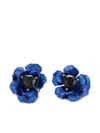 Anabela Chan 14k Yellow Gold And 18k Gold Vermeil Midnight Diamond Earrings In Blue