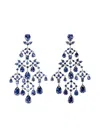 Anabela Chan 14kt Gold Celestial Cascade Sapphire Drop Earrings In Silver