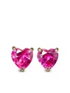 Anabela Chan 14kt Gold Heart Ruby Studs Earrings In Gold