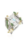 Anabela Chan 18k Gold And Rhodium Vermeil Diamond Lily Ring In White