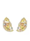Anabela Chan 18k Gold Vermeil Lemon Slicesapphire And Diamond Earrings In Gold