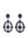 Anabela Chan 18kt Yellow Gold Treasure Diamond And Sapphire Earrings In 黑色