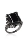 Anabela Chan 18k White Gold And Black Rhodium Vermeil Black Diamond Cinderella Ring