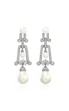 Anabela Chan 18k White Gold And Rhodium Vermeil Pearl Moderne Earrings