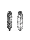 Anabela Chan 18k White Gold Cascade Diamond Earrings In Black