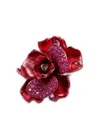 Anabela Chan 18k White Gold Crimson Camelia Multi-stone Earrings In Red