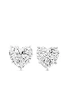 Anabela Chan 18k White Gold Heart Diamond Earrings In Metallic
