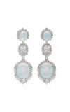 Anabela Chan 18k White Gold Opal Earrings In Metallic