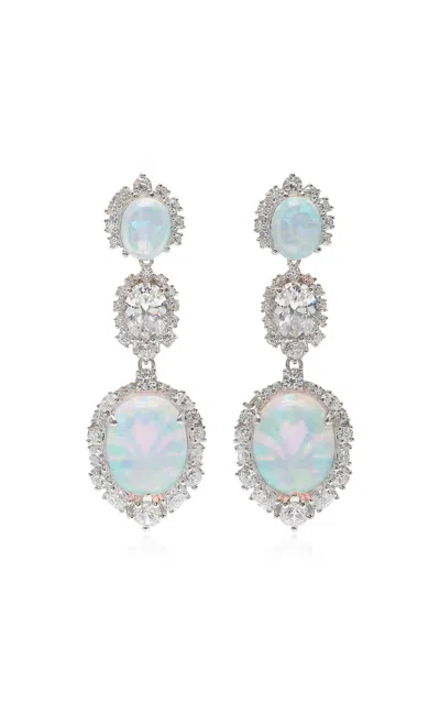 Anabela Chan 18k White Gold Opal Earrings