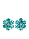 Anabela Chan Paraiba Marguerite Daisy 18k White Gold Diamond And Tourmaline Earrings In Blue