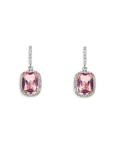 Anabela Chan 18k White Gold Plated Sterling Silver Constellation Collection Simulated Diamond & Morganite Comet E In Pink/white