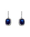 Anabela Chan 18k White Gold Plated Sterling Silver Constellation Collection Simulated Sapphire & Simulated Diamon In Blue/white