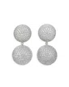 Anabela Chan 18k White Gold Plated Sterling Silver Tutti Frutti Simulated Diamond Bauble Earrings In White