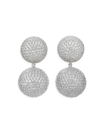 Anabela Chan 18k White Gold Plated Sterling Silver Tutti Frutti Simulated Diamond Bauble Earrings