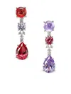 Anabela Chan 18k White Gold Tutti Frutti Earrings In Multi