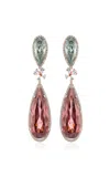 Anabela Chan 18k White Gold Vermeil Quartz Papillon Earrings In Pink