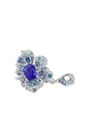 Anabela Chan 18k White Gold Vermeil Sapphire Peony Gemstone Ring In Silver