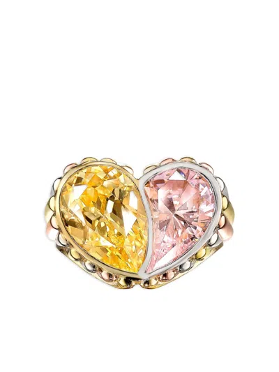 Anabela Chan 18k Yellow And Rose Vermeil Candy Heart Ring