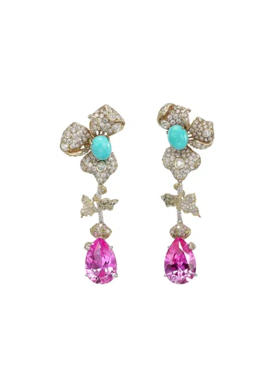 Anabela Chan 18k Yellow Gold Orient Multi-stone Earrings