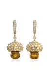 Anabela Chan 18k Yellow Gold Vermeil Amber Virosa Earrings