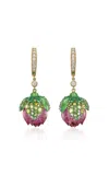 Anabela Chan 18k Yellow Gold Vermeil Beetroot Lotus Earrings In Brown