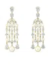 Anabela Chan 18k Yellow Gold Vermeil Diamond Pearl Raindrop Earrings In Multi
