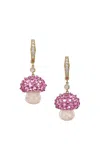 Anabela Chan 18k Yellow Gold Vermeil Rose Quartz Virosa Earrings
