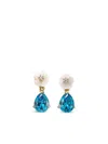 Anabela Chan 18k Yellow Gold Vermeil Sky Multi-stone Earrings In Blue