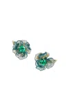 Anabela Chan 18k Yellow Gold Vermeil Spirulina Petunia Studs In Multi