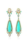 Anabela Chan 18k Yellow Gold Vermeil Turquoise Tigerlily Earrings